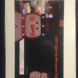 LED snowman sign with timer